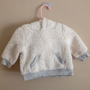 White Fuzzy Baby Sweatshirt